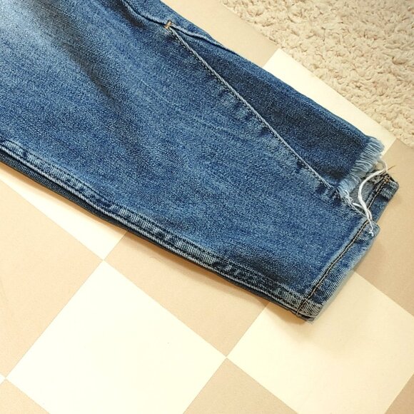 ZARA Basic Denim Dept Ankle Blue Jean Distressed - Size10 - Picture 2 of 5